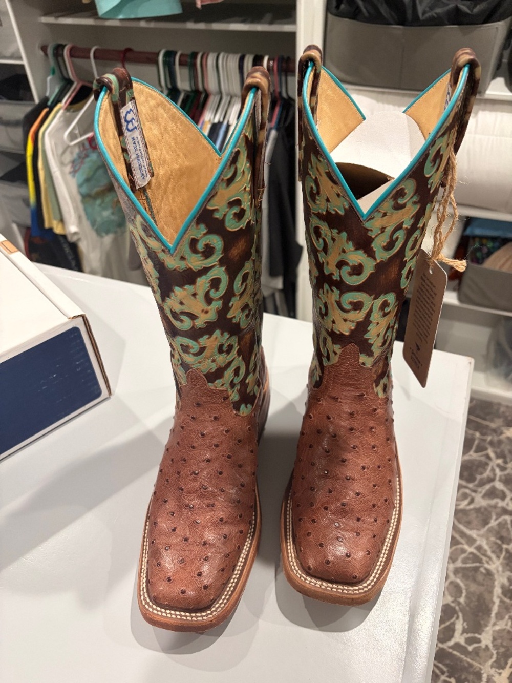Anderson Bean Women’s Ostrich Cowboy Boots